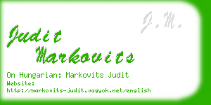 judit markovits business card